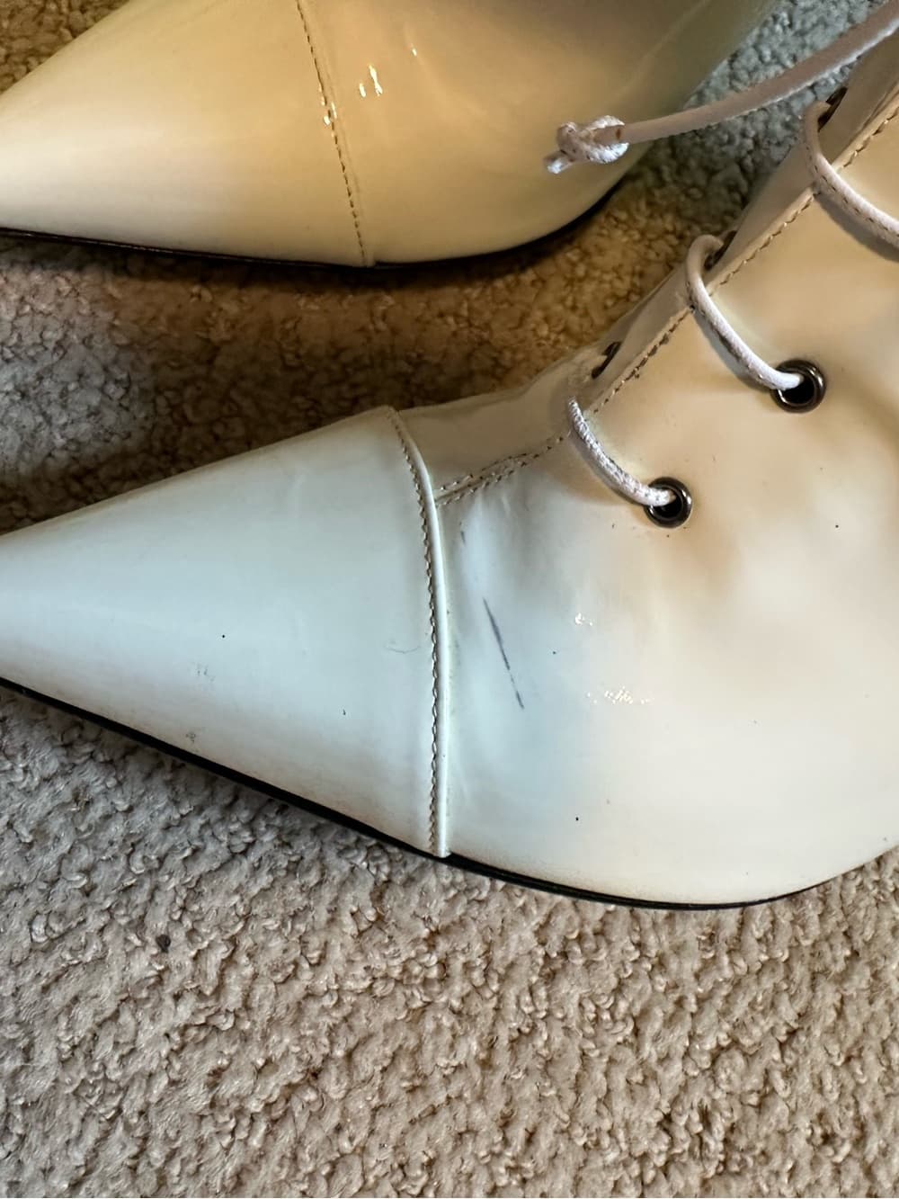 Casadei Victorian patent leather heeled booties - Thumbnail 3