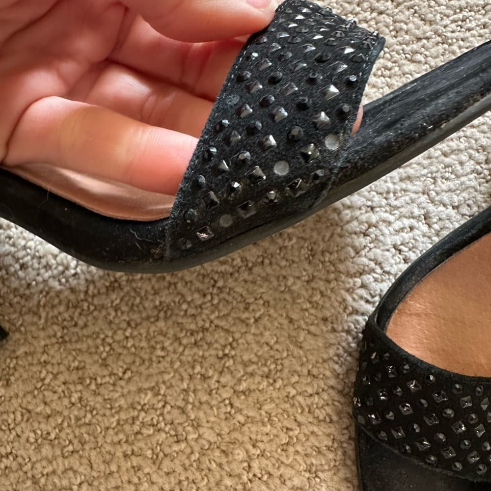Jeffrey Campbell Ibiza suede leather rhinestone heels - Thumbnail 6