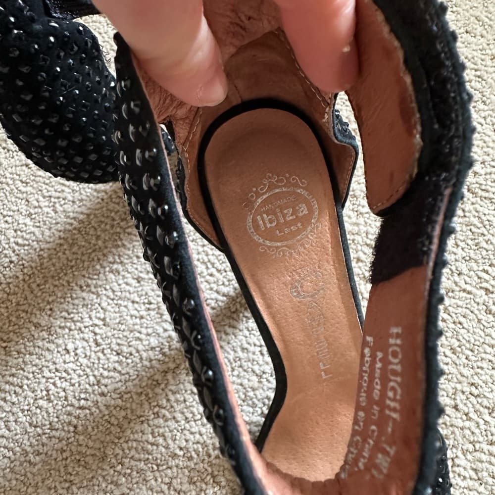 Jeffrey Campbell Ibiza suede leather rhinestone heels - Thumbnail 8