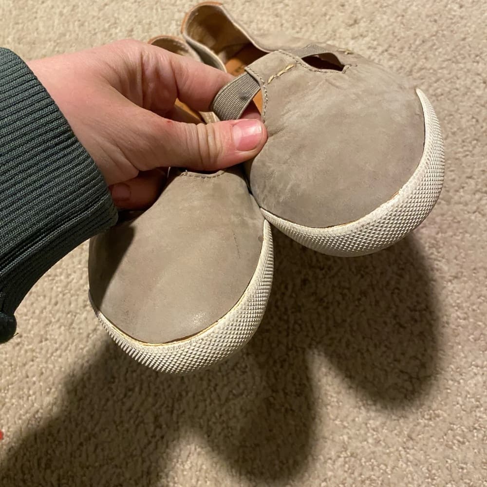 Frye Melanie T strap slip on flats leather 7 - Thumbnail 2