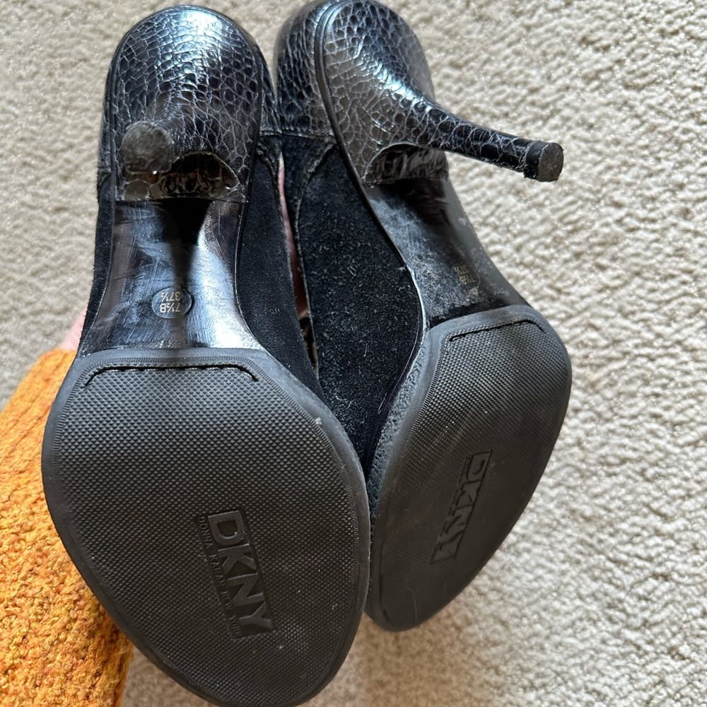 Vintage Y2K DKNY Victorian oxford heels black - Thumbnail 4