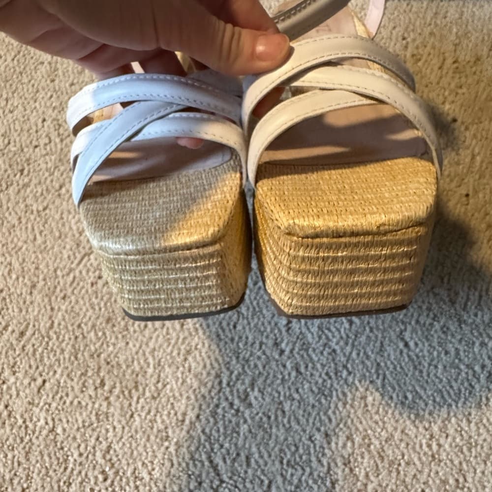 NWOT Schutz Stacie chunky raffia heels - Thumbnail 3