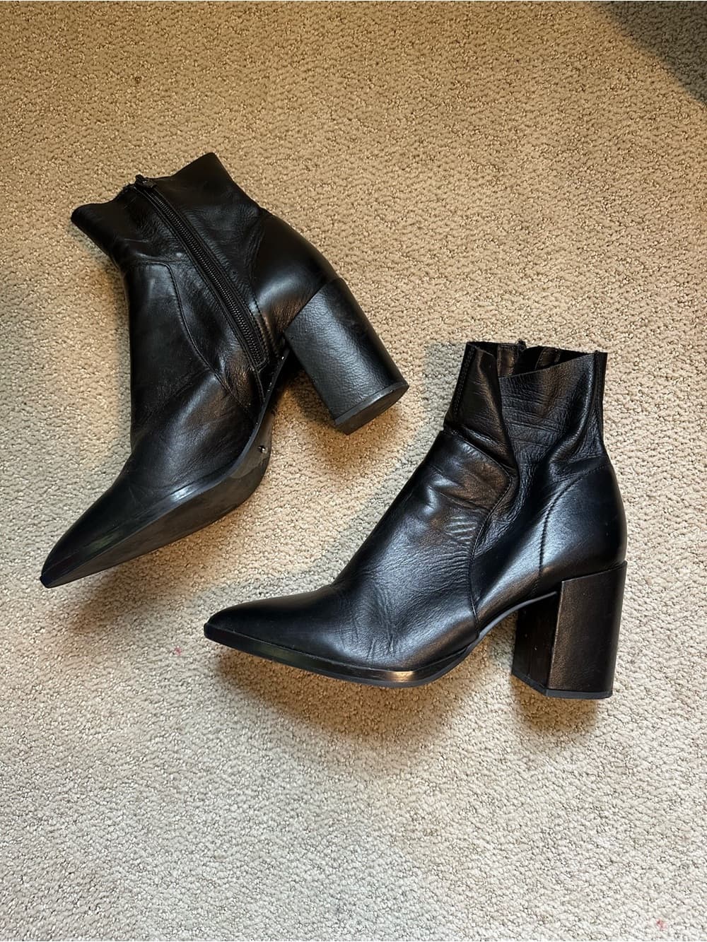 Tony Bianco Brazen leather pointed toe booties