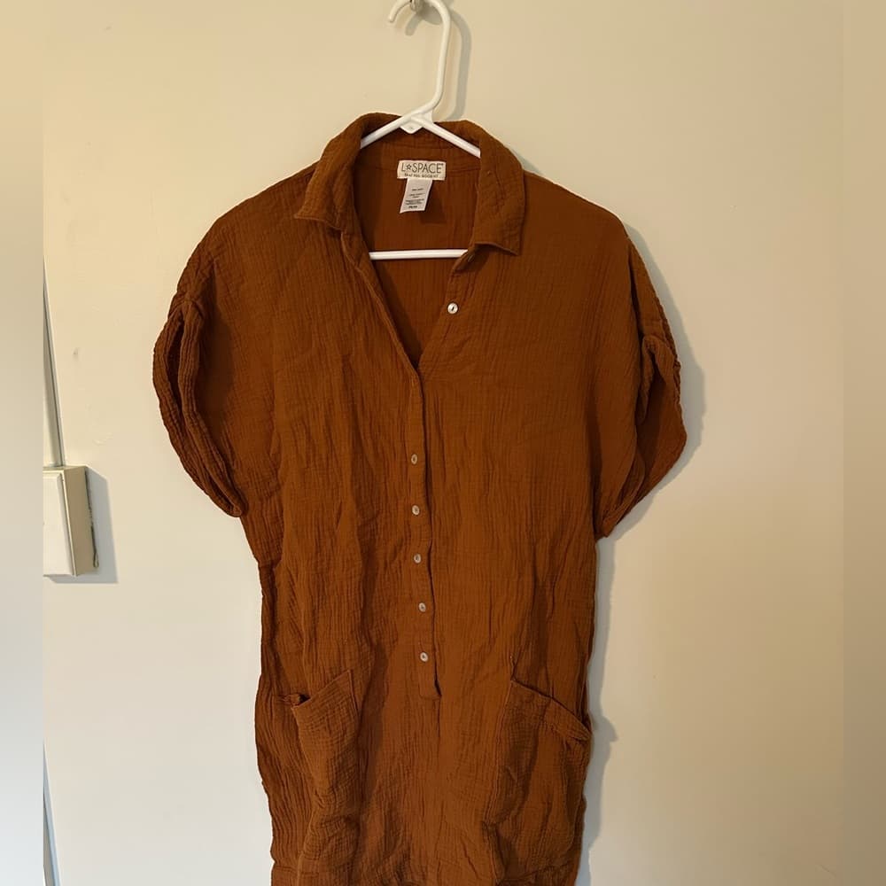L*Space Mika cotton gauze Mika romper Amber