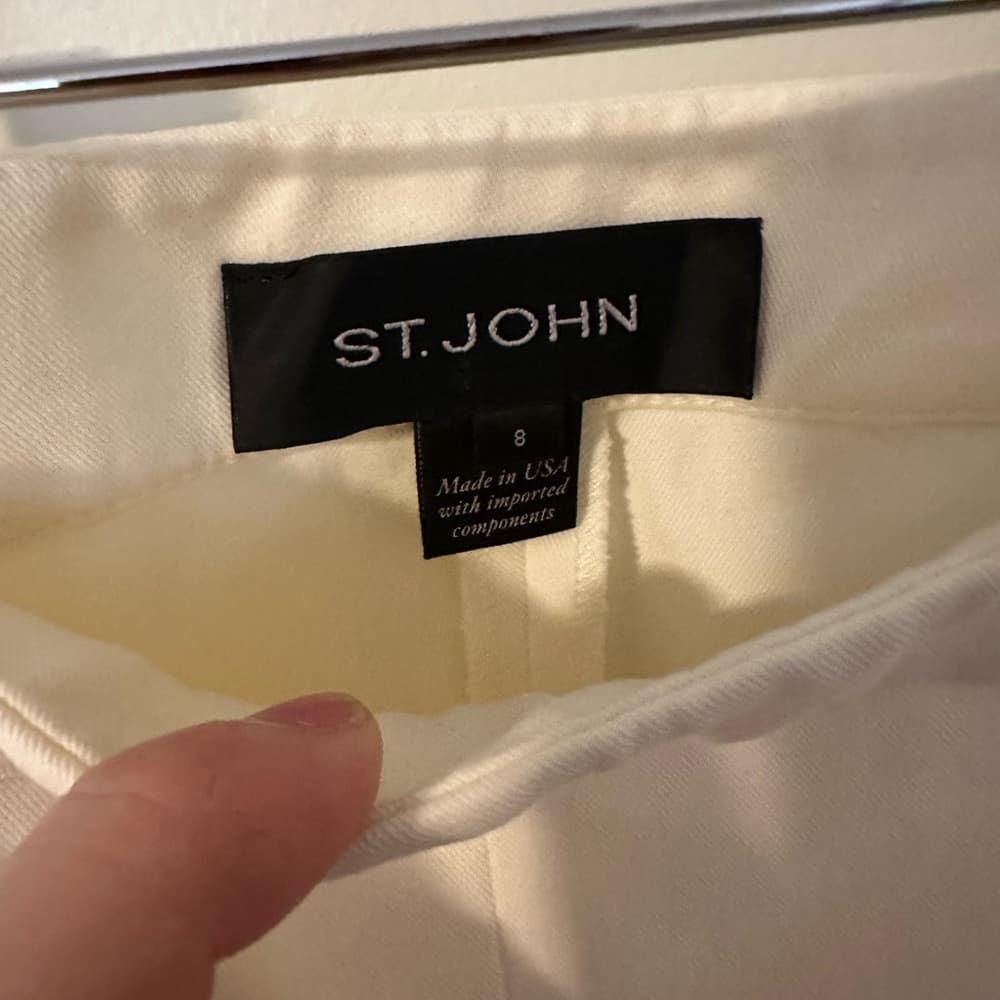 St. John Santiago pull on trousers Ecru - Thumbnail 3