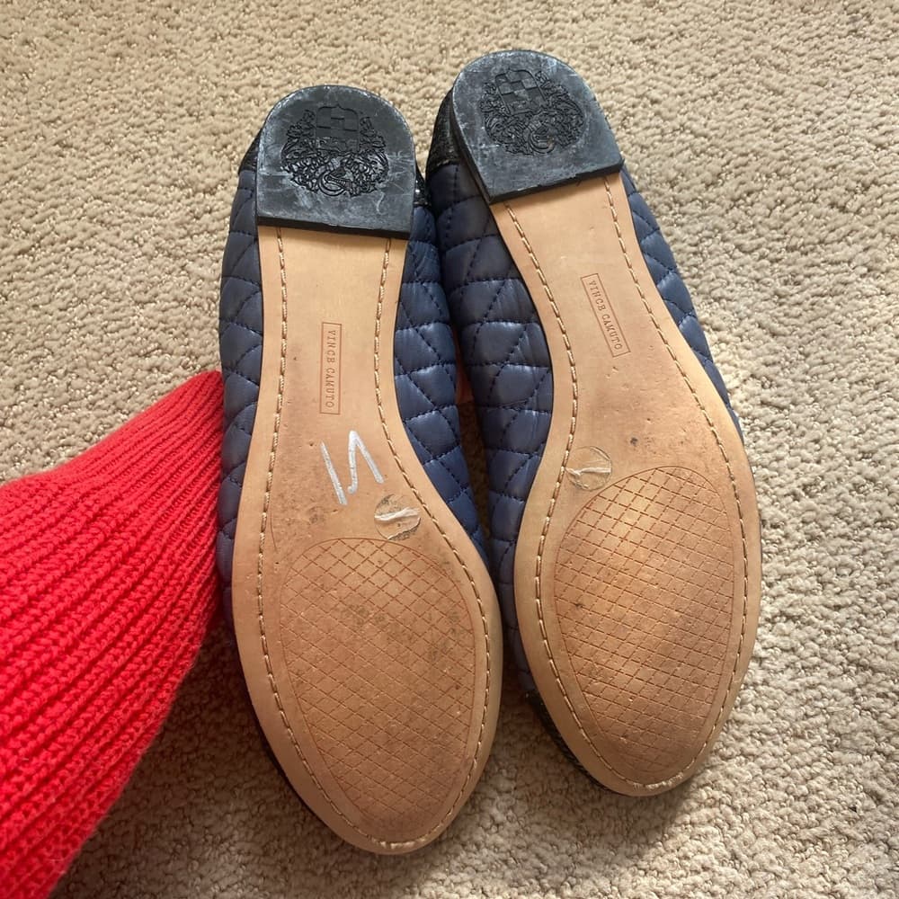 Vince Camuto Fawna leather quilted flats - Thumbnail 4