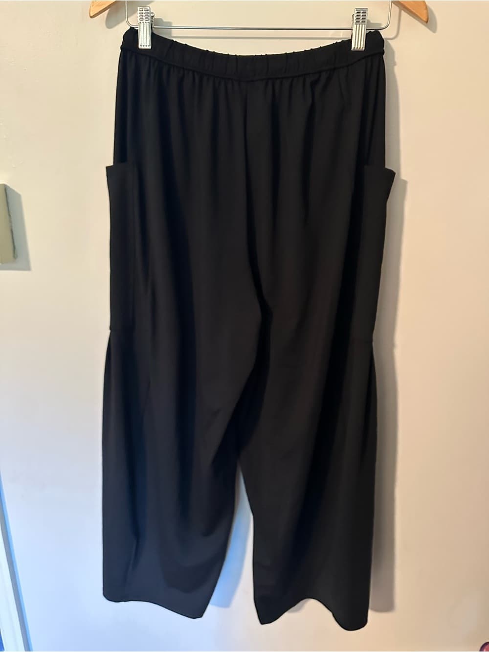 NWOT Halara Mid Rise Elastic Waistband Drawstring Pocket Palazzo Wide Leg Baggy - Thumbnail 4