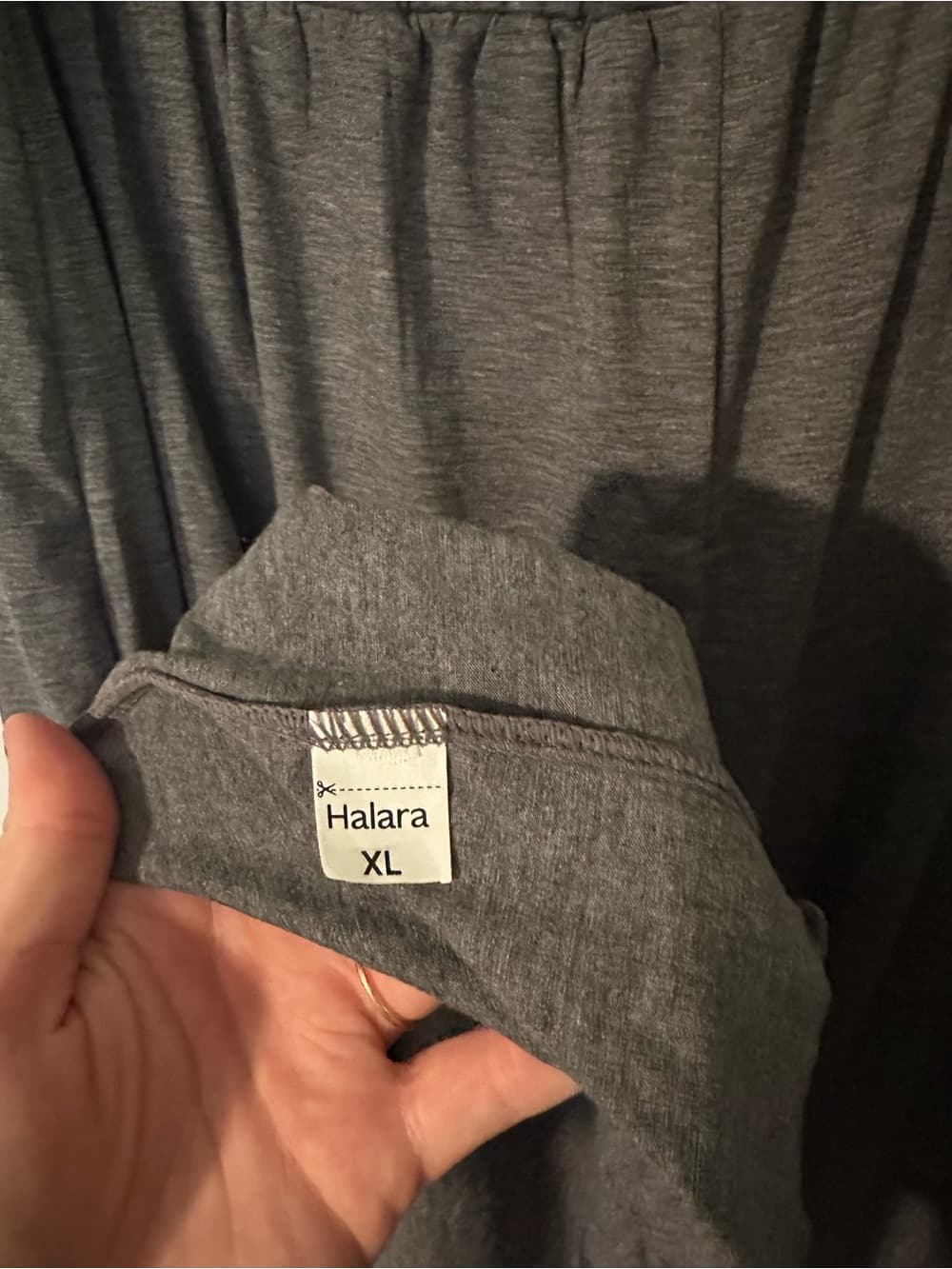 NWOT Halara high waisted flowy wide leg casual pants grey - Thumbnail 4