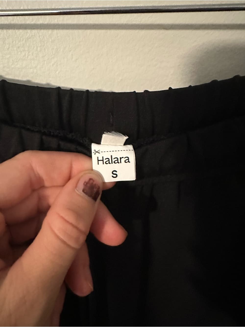 NWOT Halara Mid Rise Elastic Waistband Drawstring Pocket Palazzo Wide Leg Baggy - Thumbnail 3