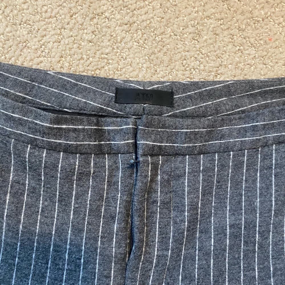 Anthony Thomas Melillo wool Gray Pinstripe Pants - Thumbnail 3