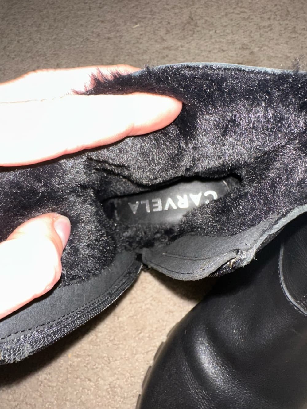 NWOT Carvela Run leather platform boots black - Thumbnail 4