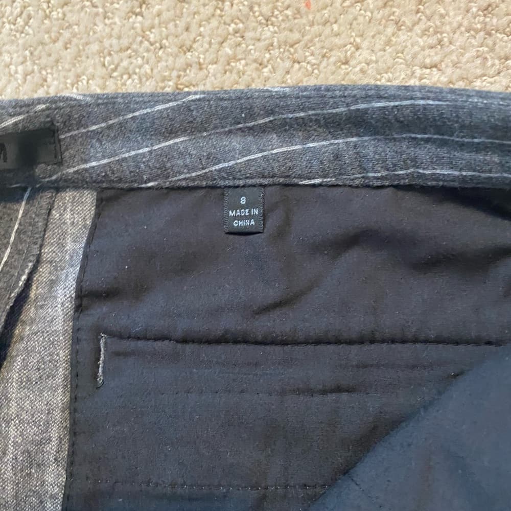 Anthony Thomas Melillo wool Gray Pinstripe Pants - Thumbnail 4