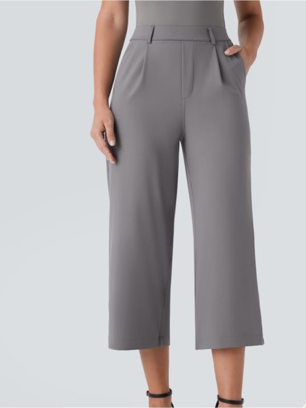 NWOT Halara Halara Flex™ DayStretch High Waisted Straight Leg Capri Work Pants - Thumbnail 5