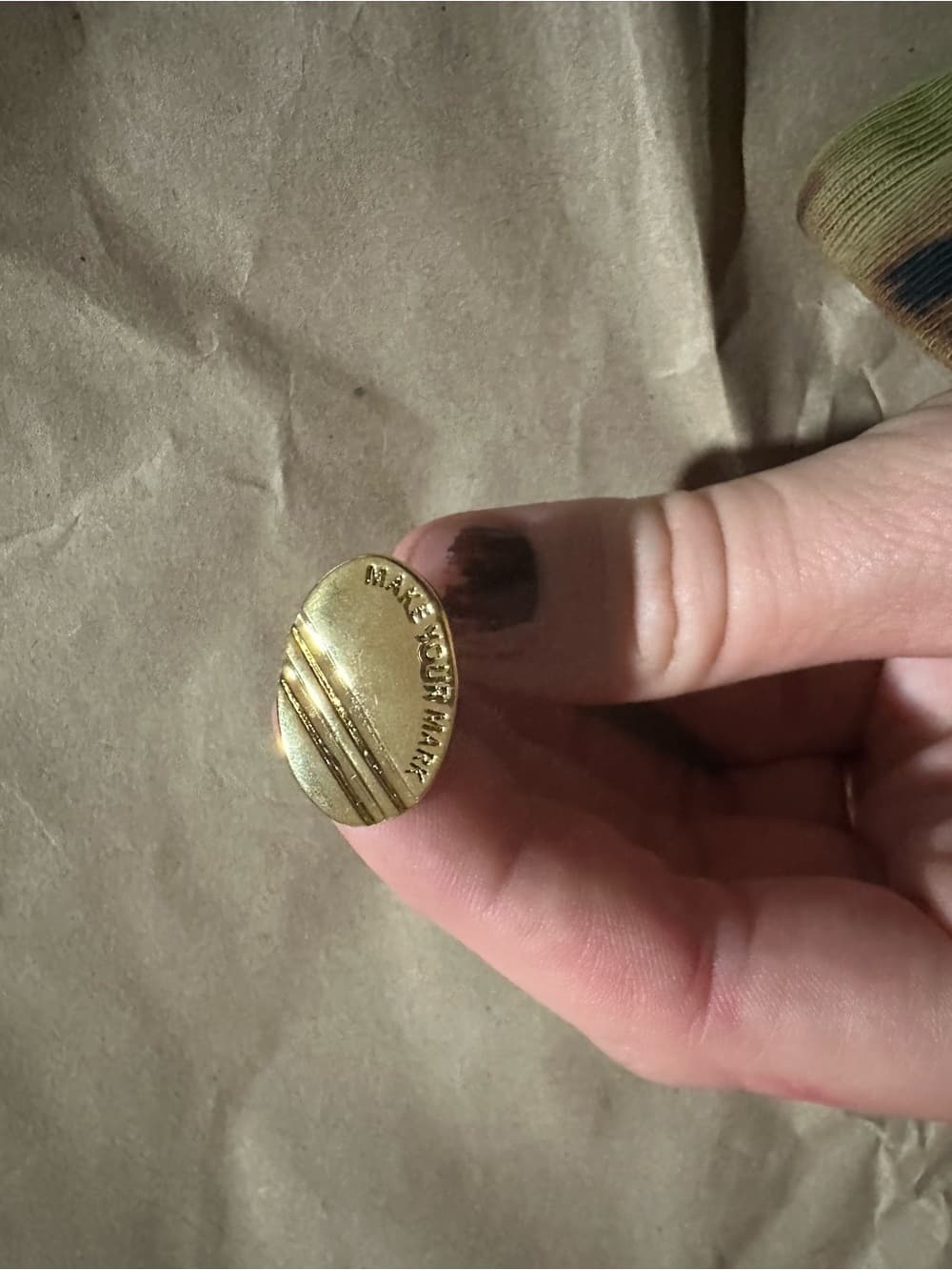 NWT Tuckernuck Gold Chop charm - Thumbnail 2
