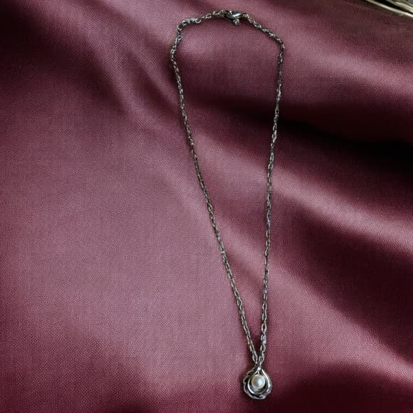 Tasaki Akoya pearl pendant silver necklace - Thumbnail 7