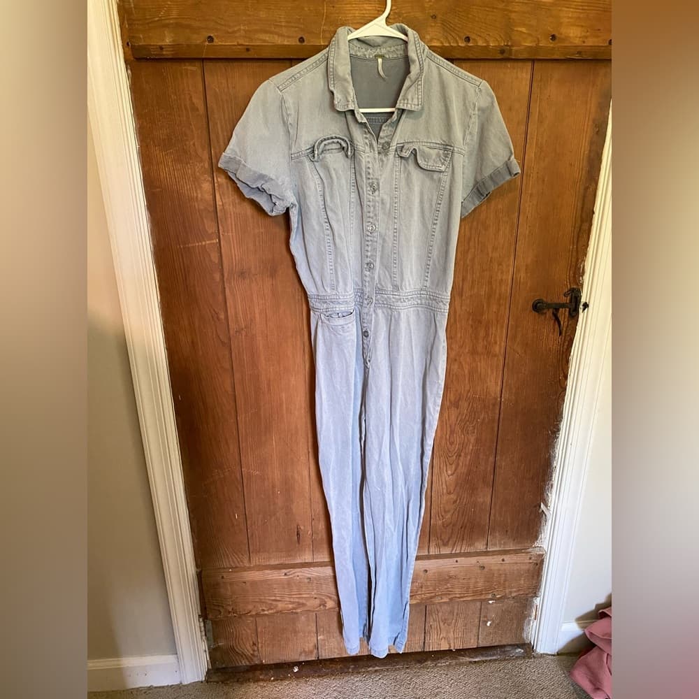 Young Fabulous and Broke Revolve denim chambray jumpsuit small