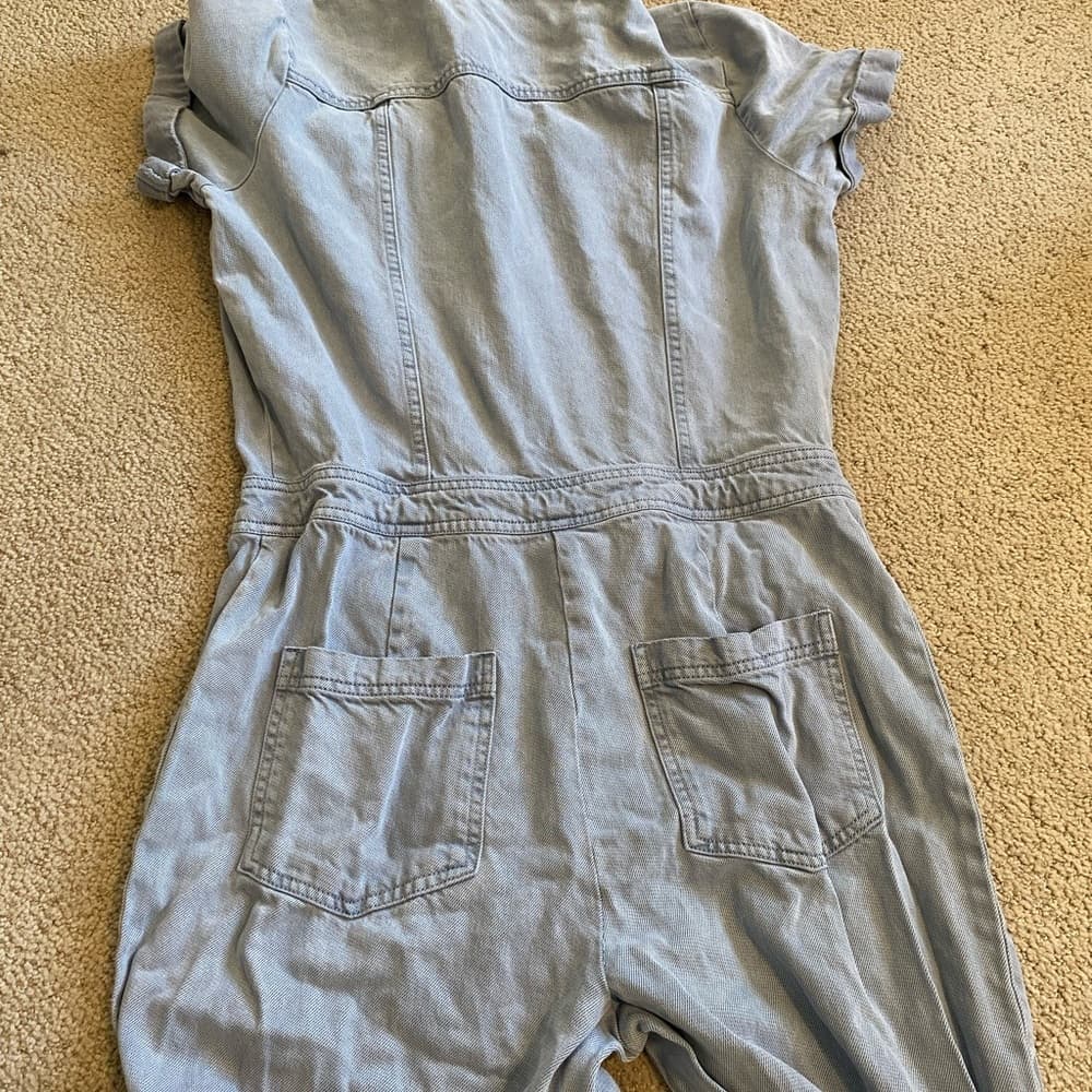 Young Fabulous and Broke Revolve denim chambray jumpsuit small - Thumbnail 4