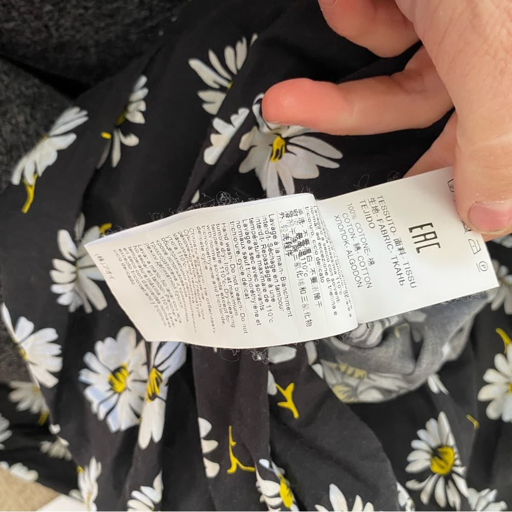 MSGM Tuta jumpsuit floral black strapless wide leg - Thumbnail 5