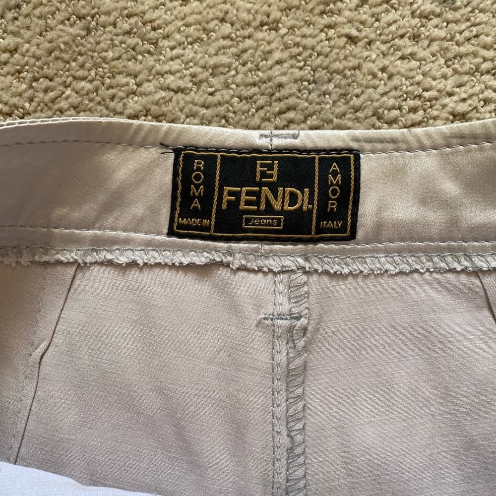 Fendi Satin bootcut pants silver - Thumbnail 2