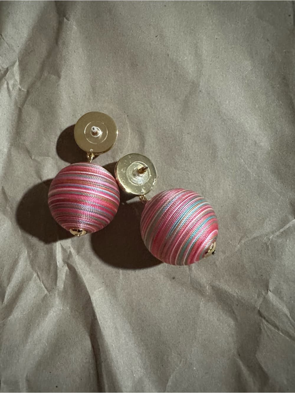 NWT Tuckernuck striped pink lantern earrings - Thumbnail 2