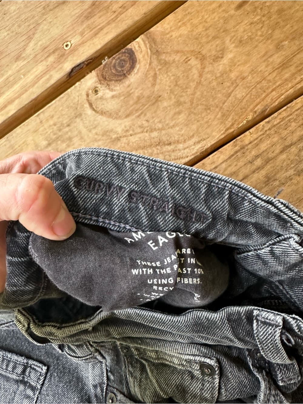 American Eagle Curvy straight jeans 4 black - Thumbnail 3