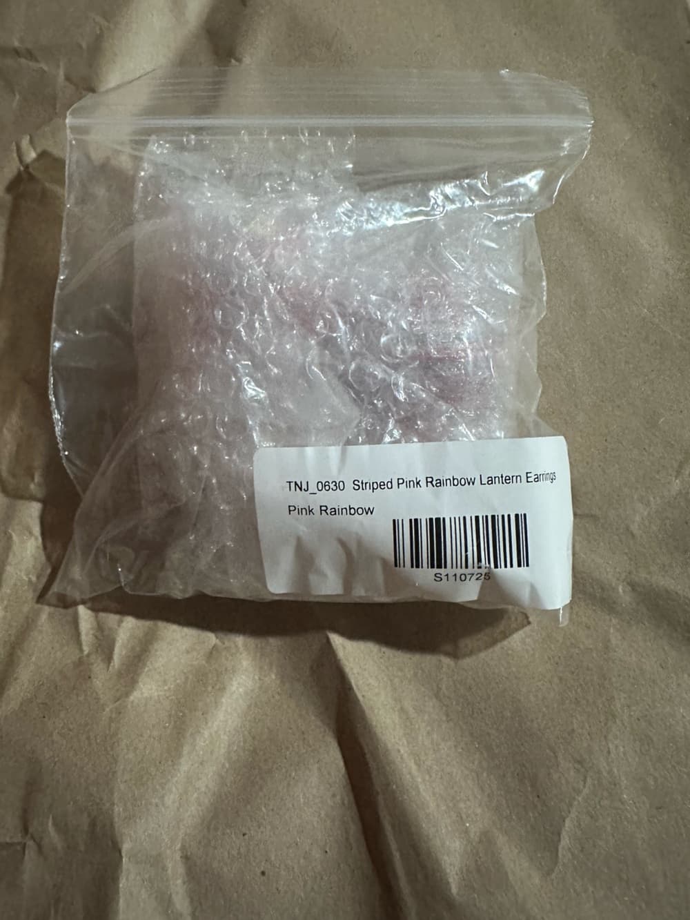 NWT Tuckernuck striped pink lantern earrings - Thumbnail 3