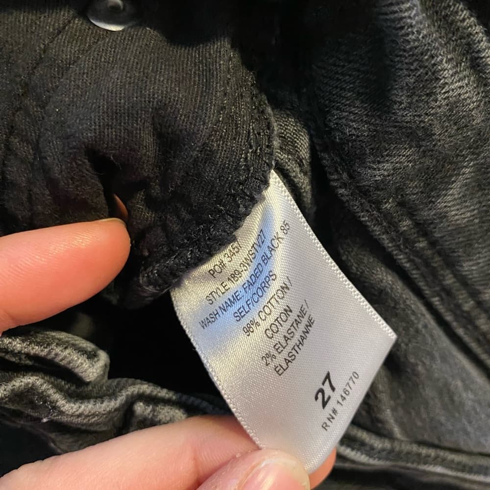 Redone high rise stove pipe jeans faded black 85 - Thumbnail 3