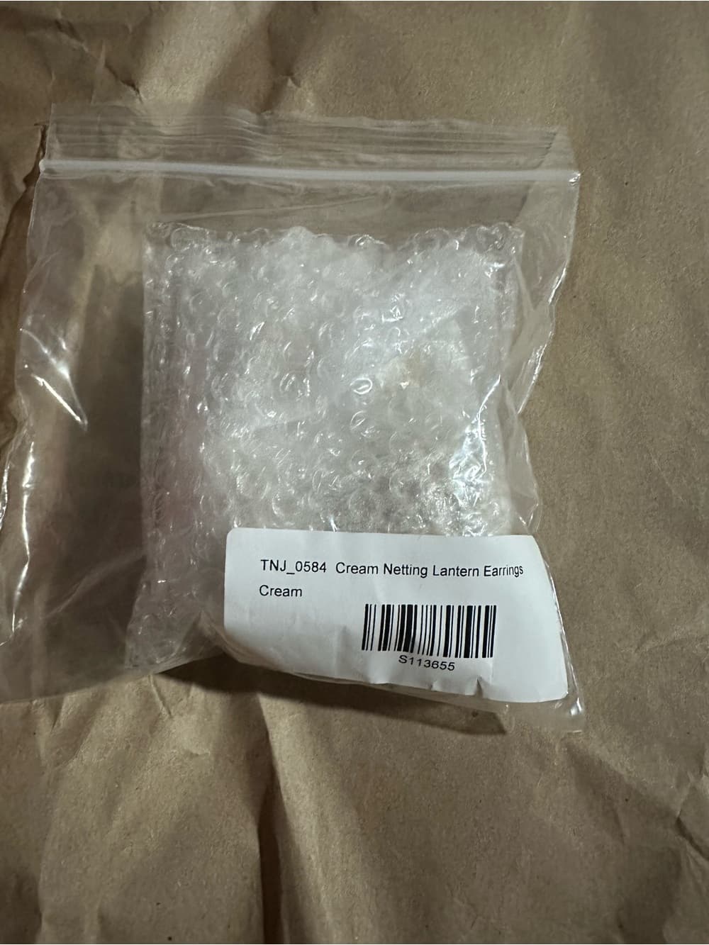 NWT Tuckernuck cream netting lantern earrings - Thumbnail 4
