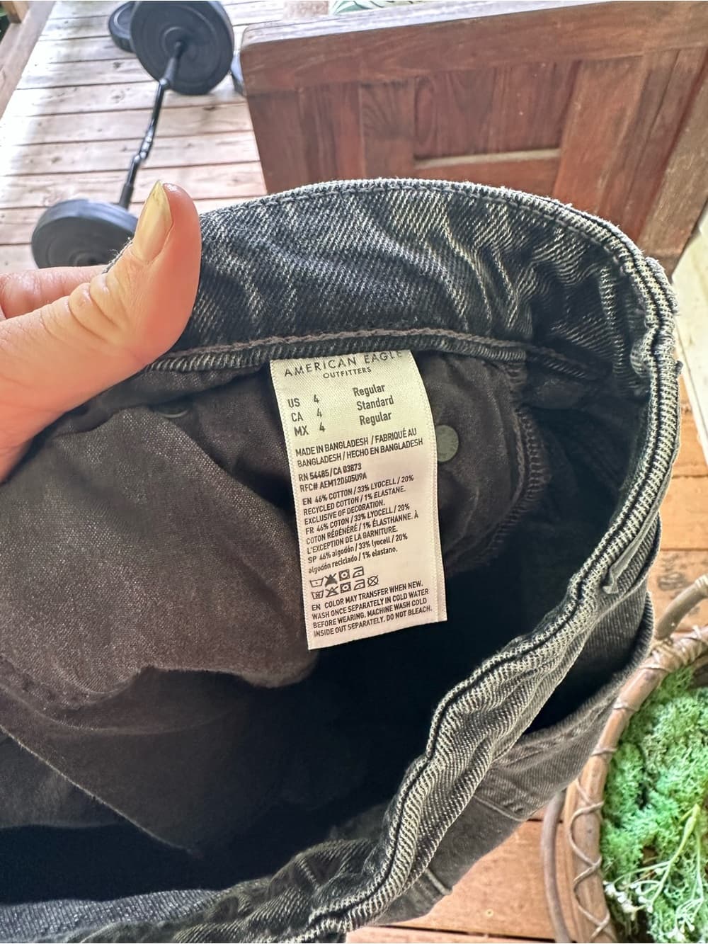 American Eagle Curvy straight jeans 4 black - Thumbnail 4