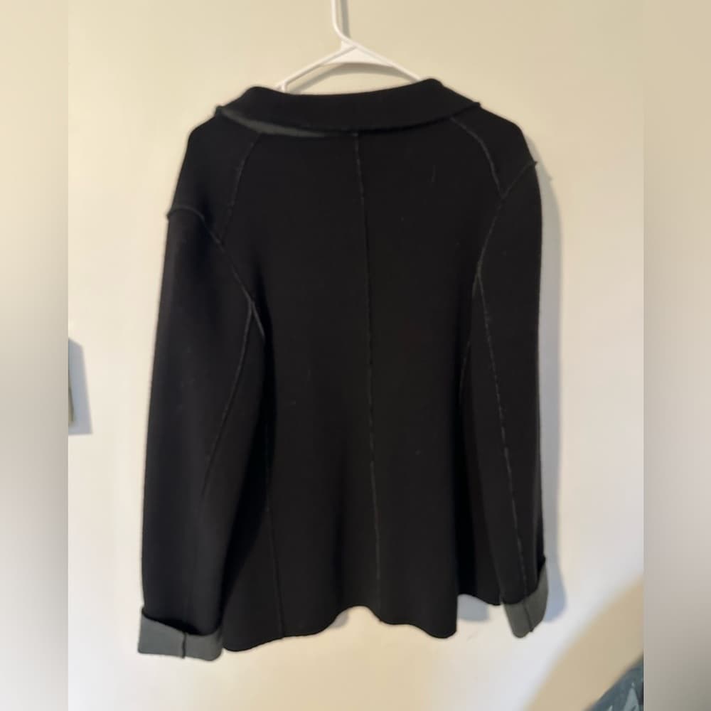 Salvatore Ferragamo wool button up jacket black - Thumbnail 3