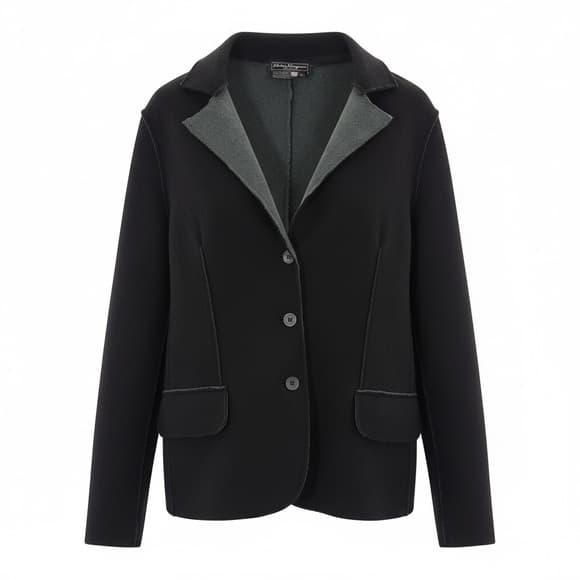 Salvatore Ferragamo wool button up jacket black - Thumbnail 5