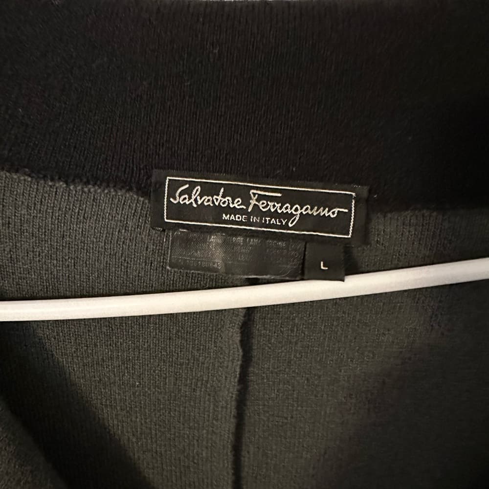 Salvatore Ferragamo wool button up jacket black - Thumbnail 2