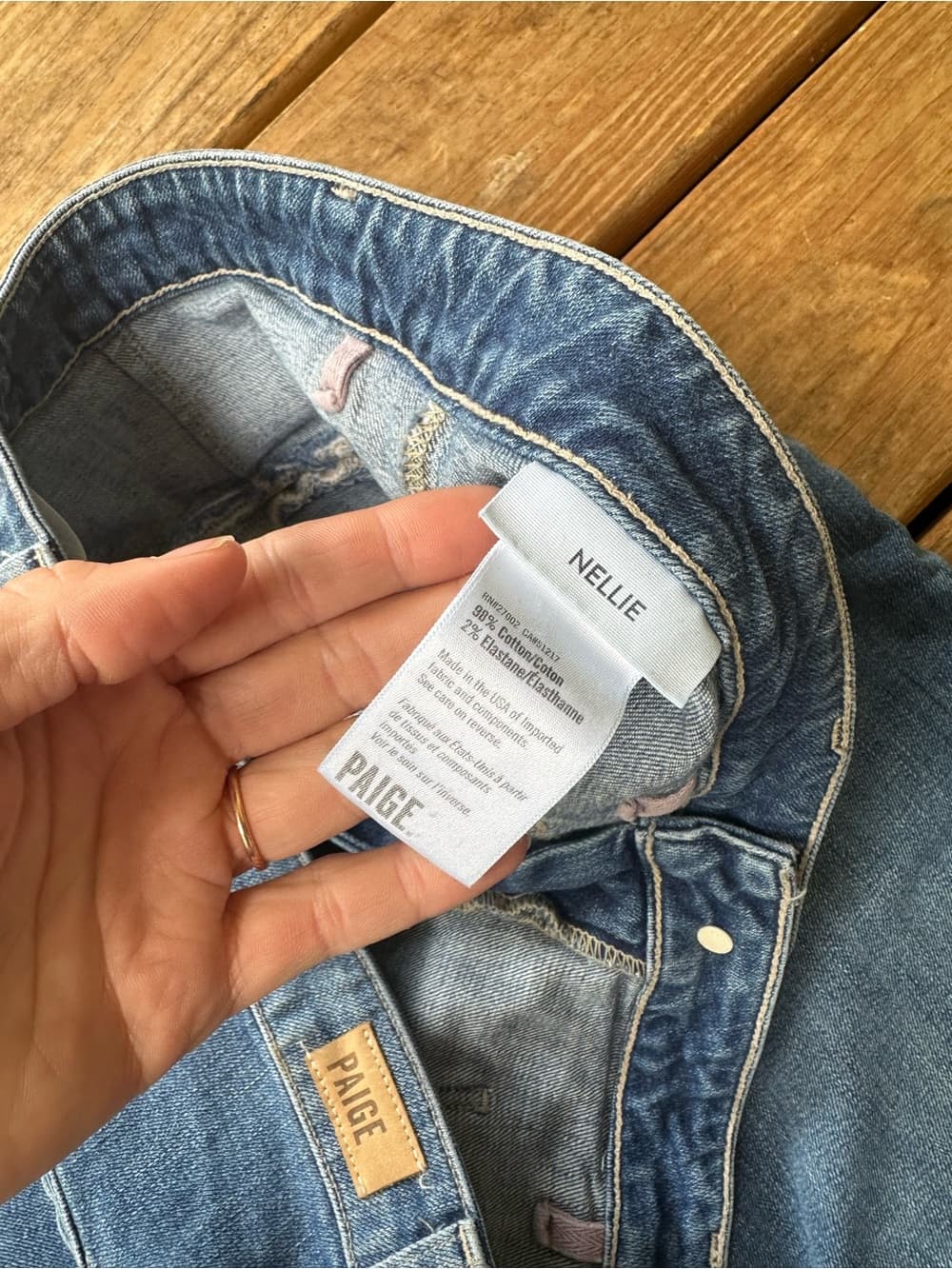Paige Nellie Barrel leg Culotte jeans Hyden 32 - Thumbnail 5