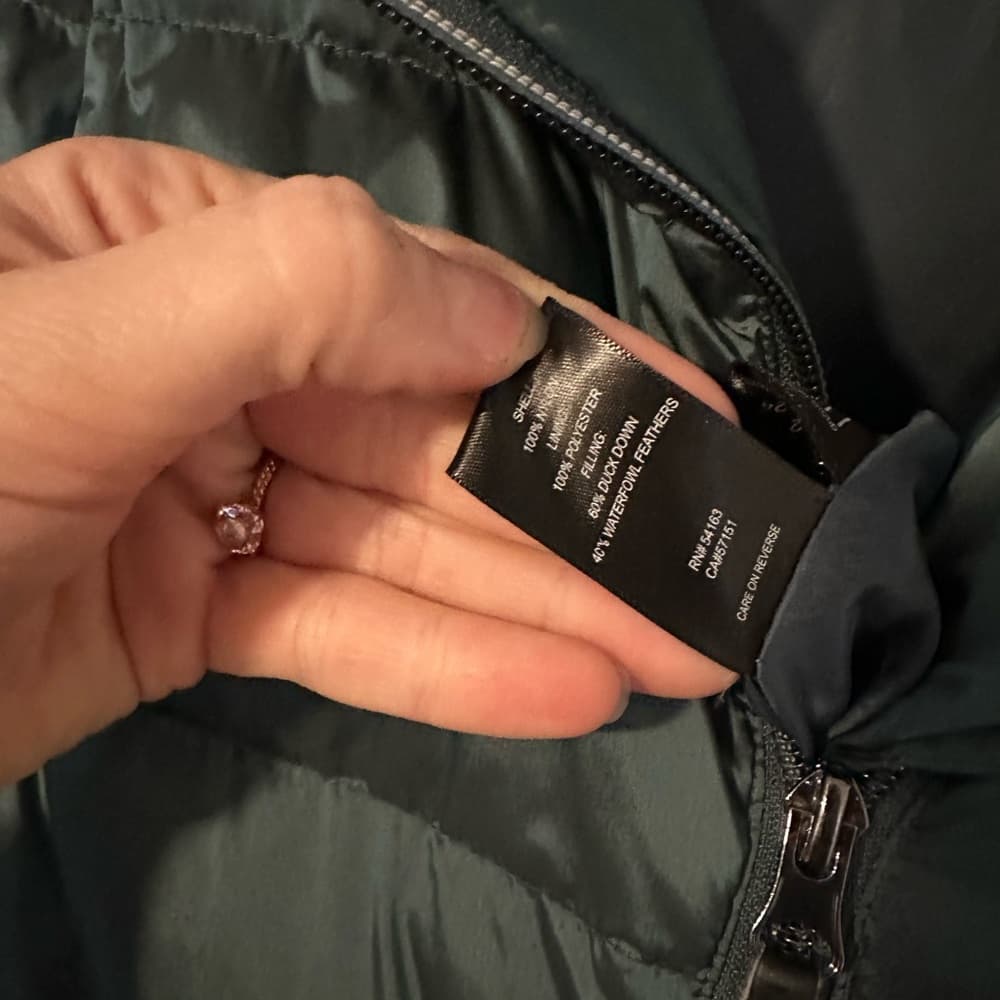 Kenneth Cole down filled long puffer jacket teal - Thumbnail 4