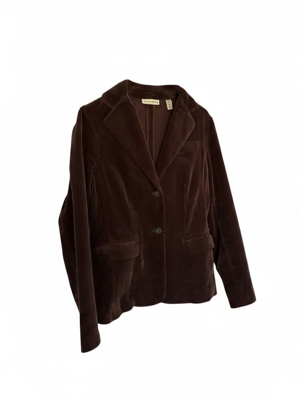 Vintage Y2K Lord and Taylor corduroy blazer jacket brown - Thumbnail 4