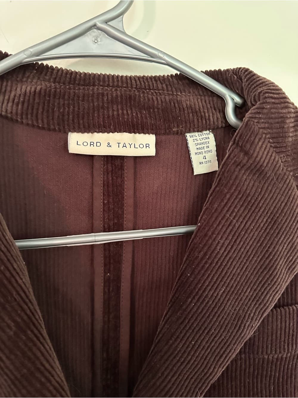 Vintage Y2K Lord and Taylor corduroy blazer jacket brown - Thumbnail 3