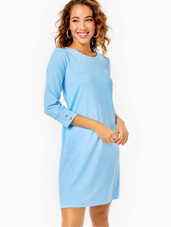 Lilly Pulitzer Solia jersey dress heathered frenchie blue - Thumbnail 5