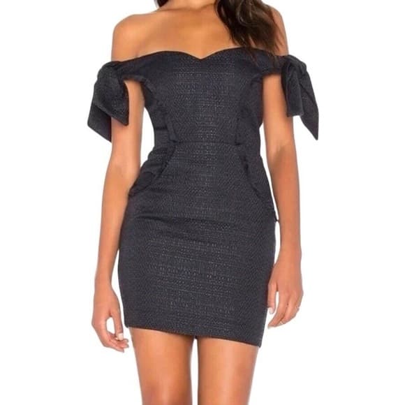 Misha Revolve Dahlia tweed dress navy - Thumbnail 7