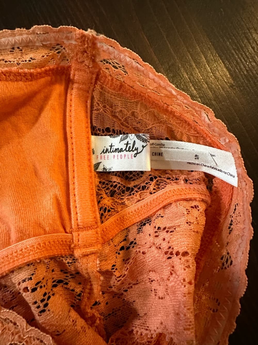 Free People lace bandeau orange - Thumbnail 3