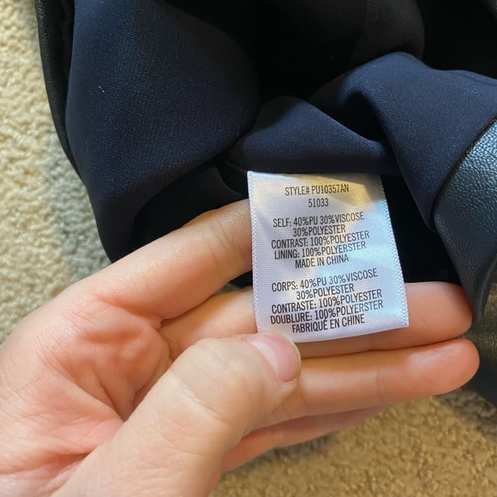 NWT Eva Franco Twofer dress vegan leather 2 - Thumbnail 5