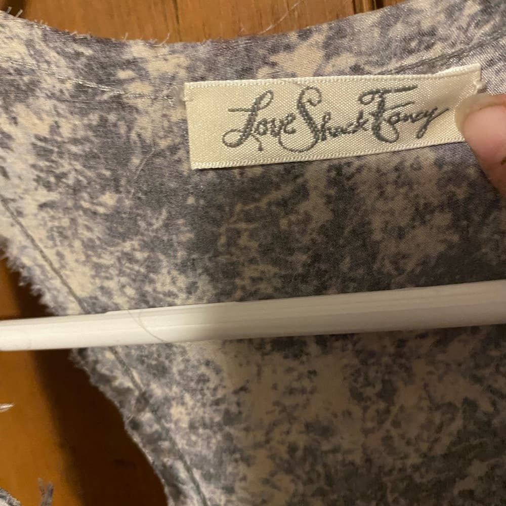 LoveShackFancy 100% silk dress grey 2 - Thumbnail 2