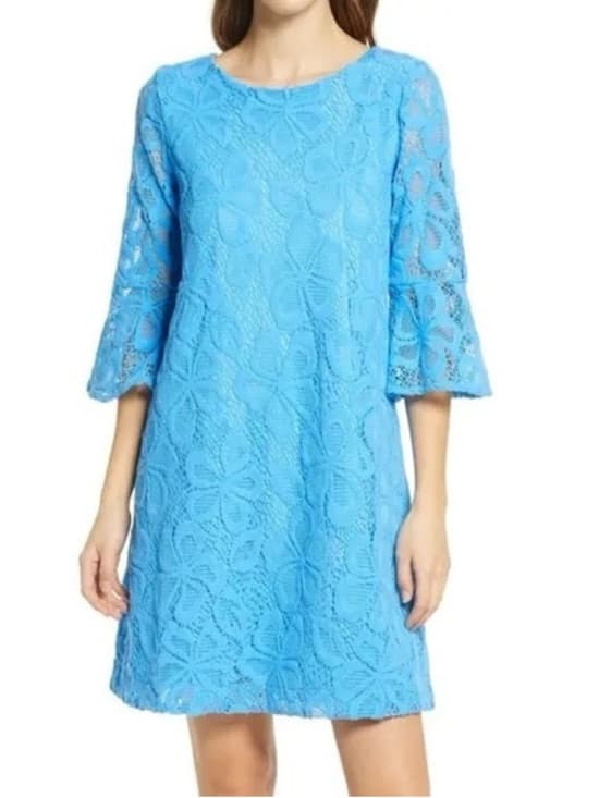 Lilly Pulitzer Ophelia lace dress Zanzibar Blue - Thumbnail 5