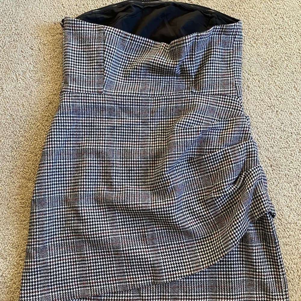 NWT House of Harlow Revolve wool houndstooth mini dress - Thumbnail 5