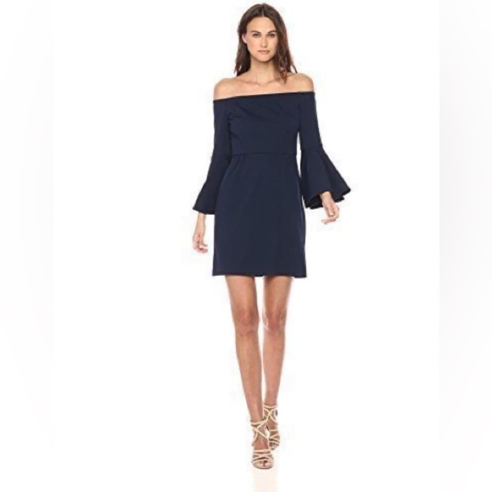 Trina Turk Miley dress navy 2 - Thumbnail 5