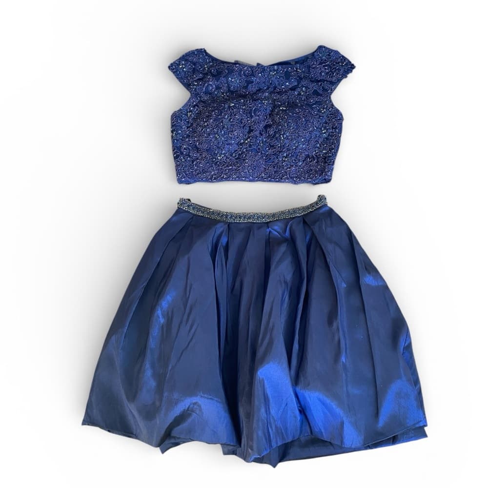 Sherri Hill 2 piece set navy 50555 - Thumbnail 2