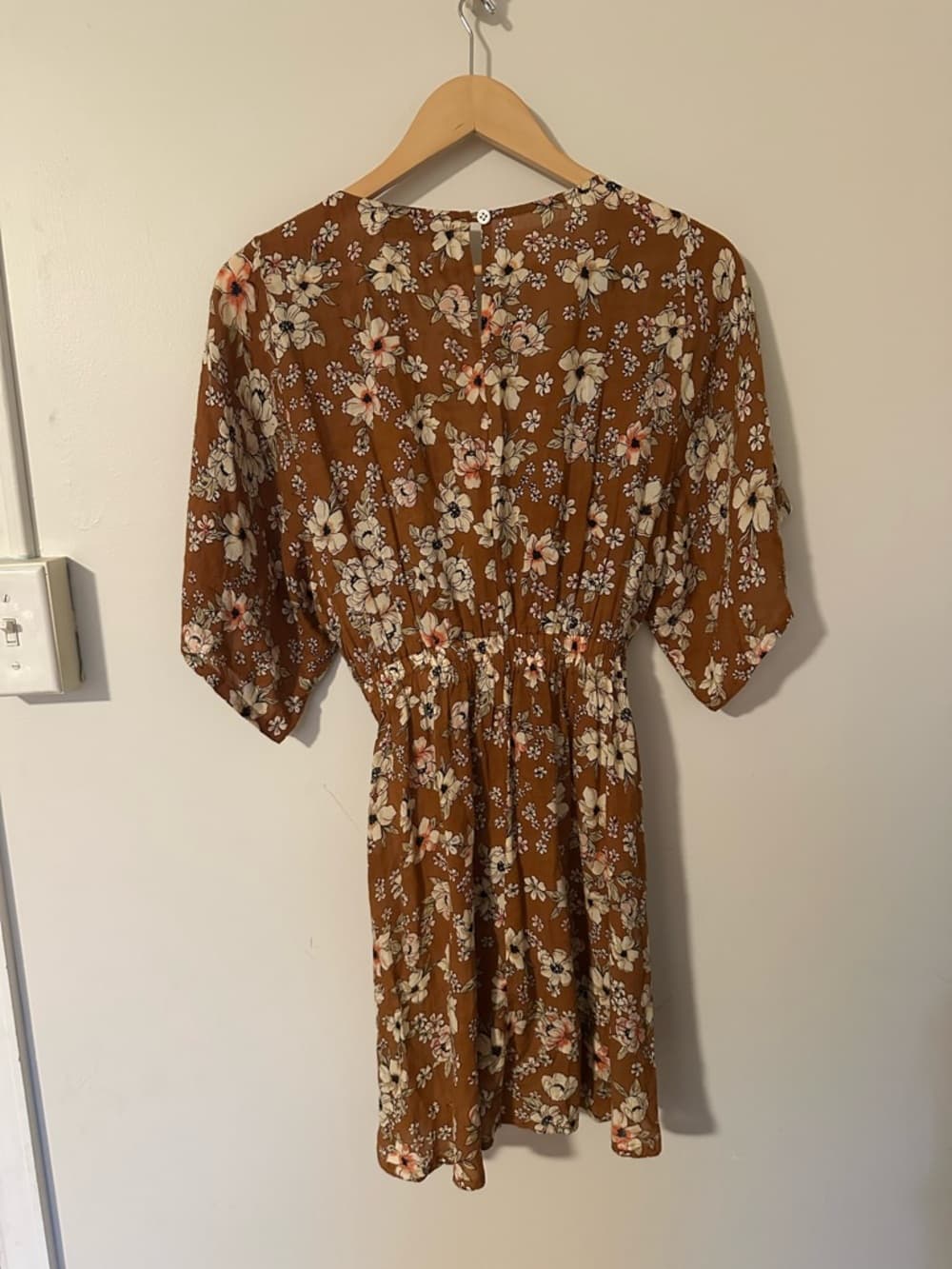 Faithfull the brand tie front floral dress - Thumbnail 4
