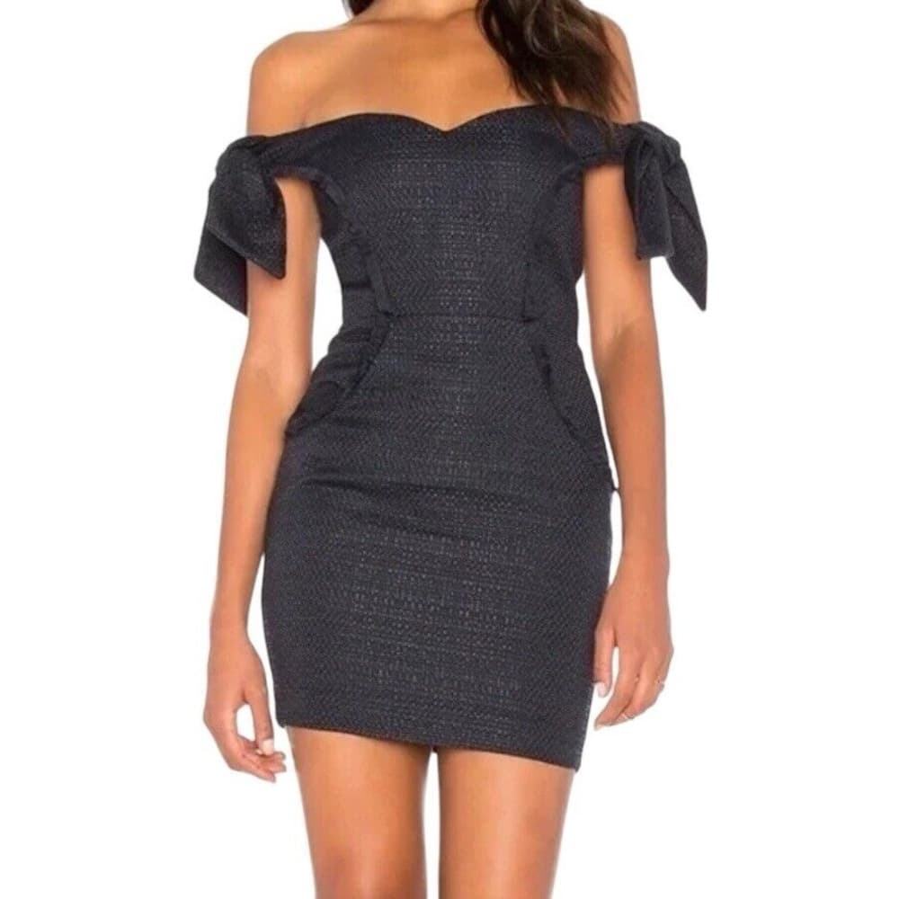 Misha Revolve Dahlia tweed dress navy - Thumbnail 6