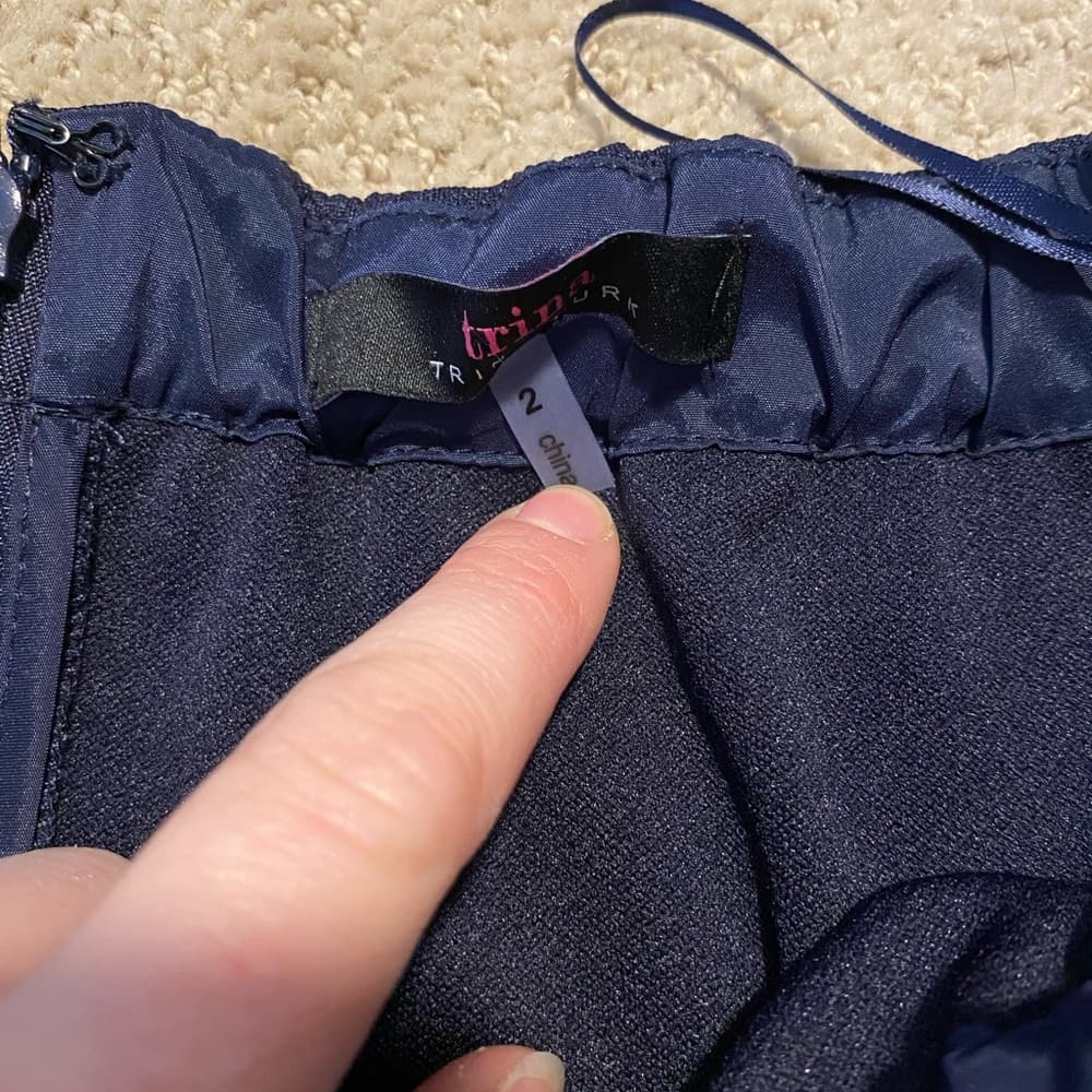 Trina Turk Miley dress navy 2 - Thumbnail 2