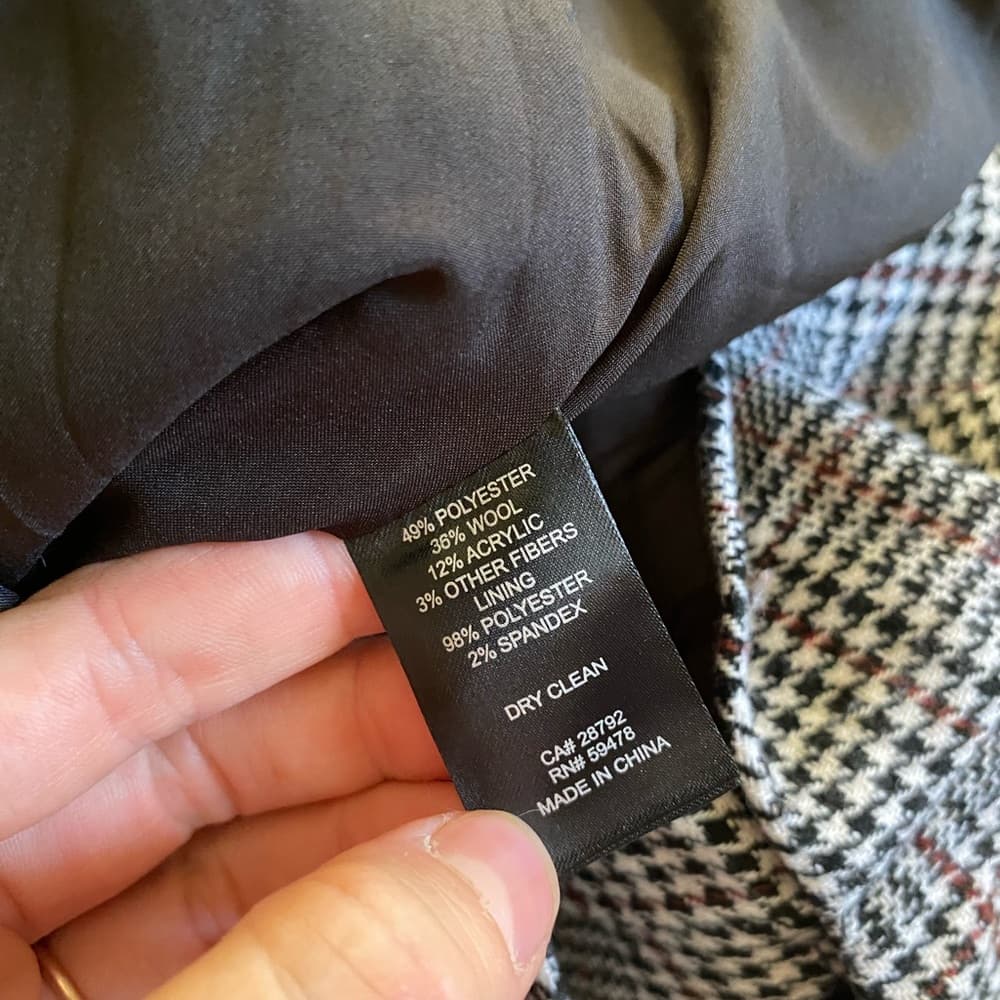 NWT House of Harlow Revolve wool houndstooth mini dress - Thumbnail 4