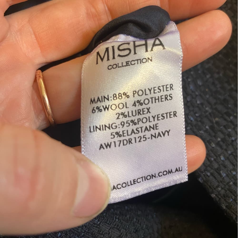 Misha Revolve Dahlia tweed dress navy - Thumbnail 3